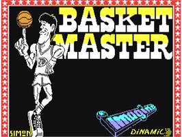 Title screen of Basket Master on the Commodore 64.