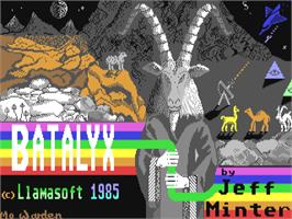 Title screen of Batalyx on the Commodore 64.