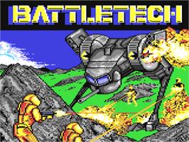 Title screen of BattleTech: The Crescent Hawk's Inception on the Commodore 64.
