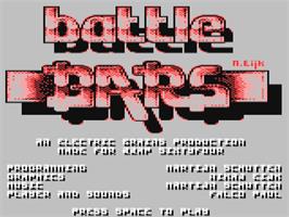 Title screen of Battle Bars on the Commodore 64.