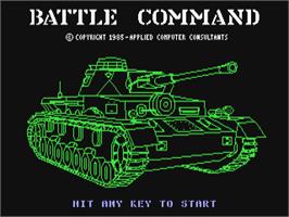 Title screen of Battle Command (Ocean) on the Commodore 64.