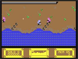 Title screen of Battle Island on the Commodore 64.