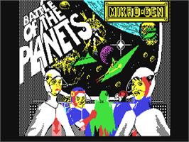 Title screen of Battle Of The Planets on the Commodore 64.