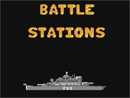 Title screen of Battle Stations on the Commodore 64.