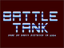 Title screen of Battle Tank on the Commodore 64.