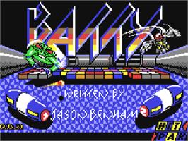 Title screen of Batty on the Commodore 64.