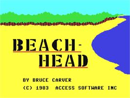 Title screen of Beach Head on the Commodore 64.