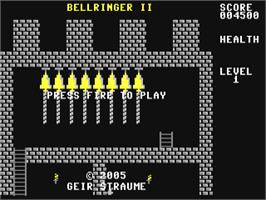 Title screen of Bellringer 2 on the Commodore 64.