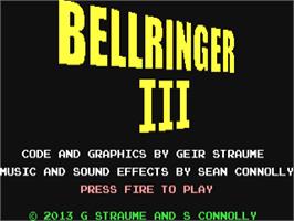 Title screen of Bellringer 3 on the Commodore 64.