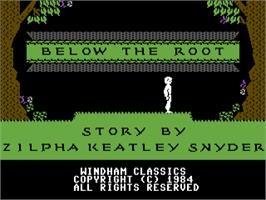 Title screen of Below The Root on the Commodore 64.
