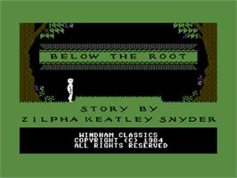 Title screen of Below the Root on the Commodore 64.