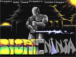 Title screen of Bionic Ninja on the Commodore 64.