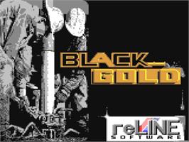 Title screen of Black Gold on the Commodore 64.