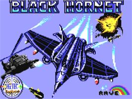 Title screen of Black Hornet on the Commodore 64.