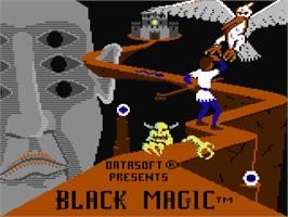 Title screen of Black Magic on the Commodore 64.