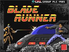Title screen of Blade Runner on the Commodore 64.