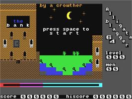 Title screen of Blagger on the Commodore 64.