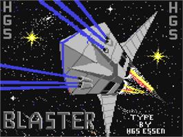 Title screen of Blaster on the Commodore 64.
