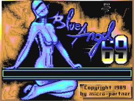 Title screen of Blue Angel 69 on the Commodore 64.