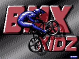 Title screen of Bmx Kidz on the Commodore 64.