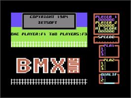 Title screen of Bmx Stunts on the Commodore 64.