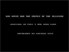 Title screen of Bob Nixie and the Castle of the Illusion on the Commodore 64.