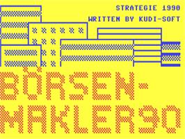 Title screen of Boersenmakler 90 on the Commodore 64.