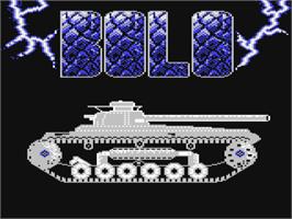 Title screen of Bolo on the Commodore 64.