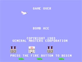Title screen of Bomb Ace on the Commodore 64.