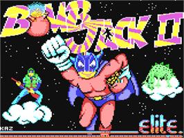 Title screen of Bomb Jack 2 on the Commodore 64.