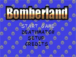 Title screen of Bomberland on the Commodore 64.