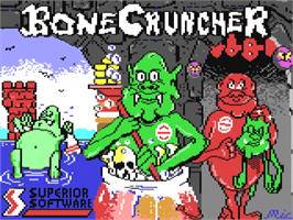 Title screen of Bonecruncher on the Commodore 64.