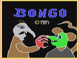 Title screen of Bongo on the Commodore 64.