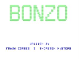 Title screen of Bonzo! on the Commodore 64.