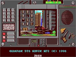 Title screen of Boom (Brainstorm) on the Commodore 64.