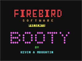 Title screen of Booty on the Commodore 64.
