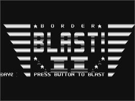Title screen of Border Blast 2 on the Commodore 64.