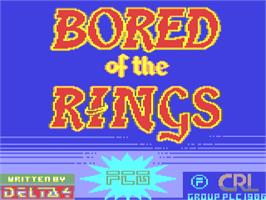 Title screen of Bored of the Rings on the Commodore 64.