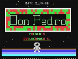 Title screen of Boulder Dash 10 on the Commodore 64.