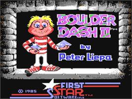 Title screen of Boulder Dash 2 - Rockford's Revenge on the Commodore 64.