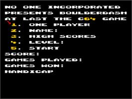 Title screen of Boulder Dash 99 on the Commodore 64.