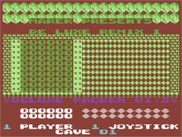 Title screen of Boulder Dash De Luxe Remix 1 on the Commodore 64.