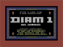 Title screen of Boulder Dash Diam 1 on the Commodore 64.