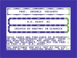 Title screen of Boulder Dash Heavy 02 on the Commodore 64.