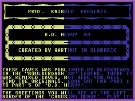 Title screen of Boulder Dash Heavy 04 on the Commodore 64.