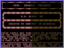 Title screen of Boulder Dash Heavy 05 on the Commodore 64.