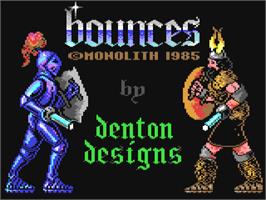 Title screen of Bounces on the Commodore 64.