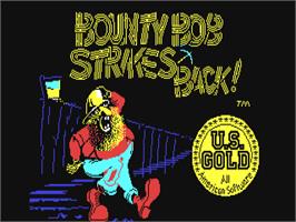 Title screen of Bounty Bob Strikes Back! on the Commodore 64.