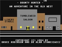 Title screen of Bounty Hunter (Compute!) on the Commodore 64.