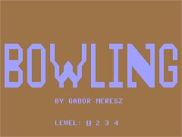 Title screen of Bowling (Roeske Verlag) on the Commodore 64.